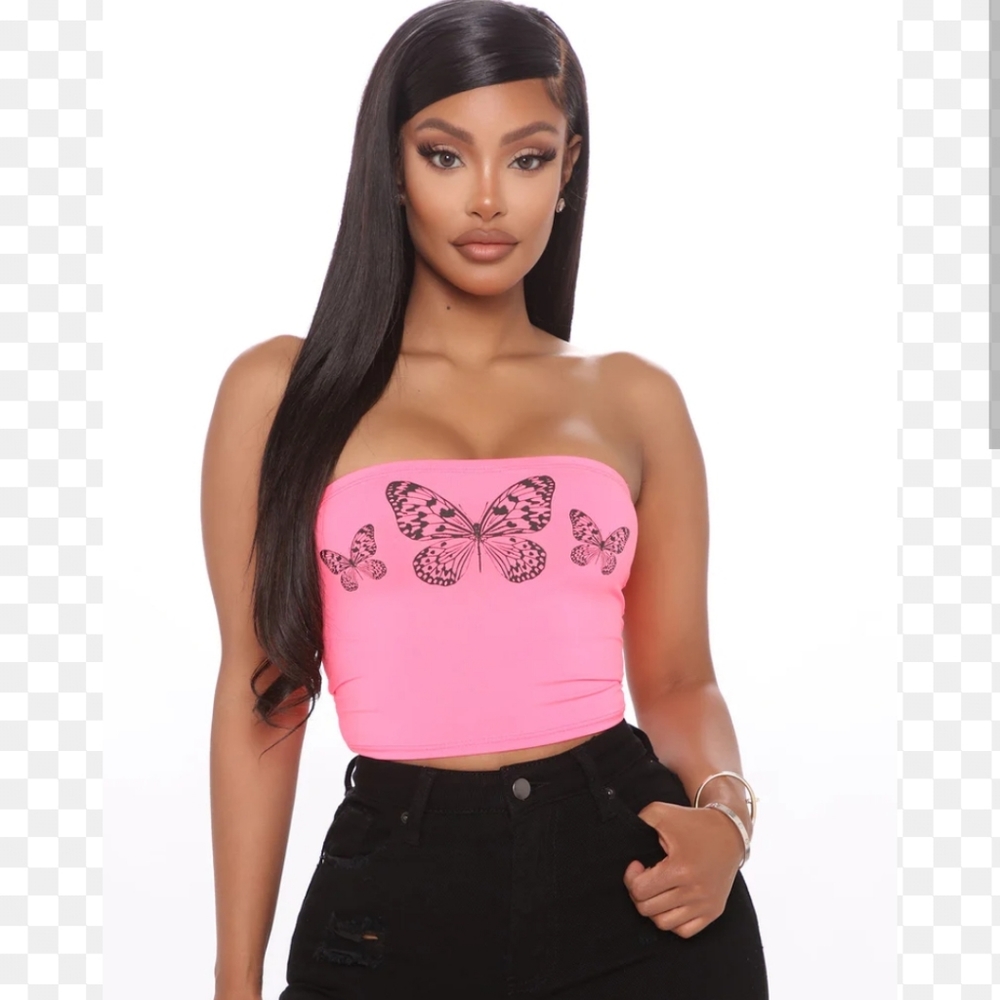 Pink halter crop top